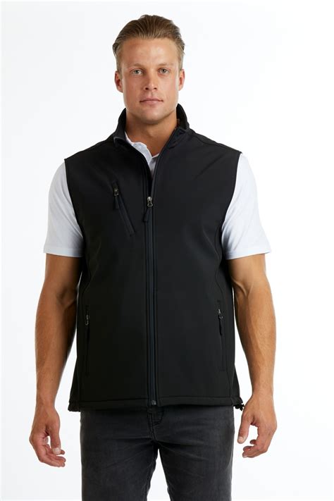 buy mens pro softshell vest black  nz  uniform centre