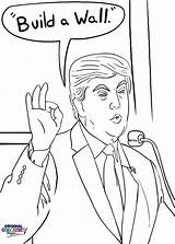 Trump Coloring Donald Pages Wall Kids Colouring Sheet Color Sheets Printable Political Gta Build Trumps Book Cartoon Getcolorings Presidency Speech sketch template