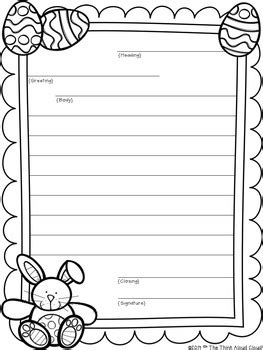 friendly letter writing easter templates    aloud cloud