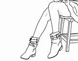 Coloring Leg Sheet Legs Template Pages sketch template