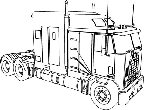 international  long trailer truck coloring page wecoloringpagecom
