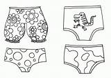 Underpants Knickers Brit Galo Coloringhome sketch template