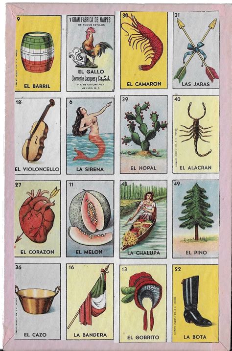 vintage loteria digital collage vintage pictures cards