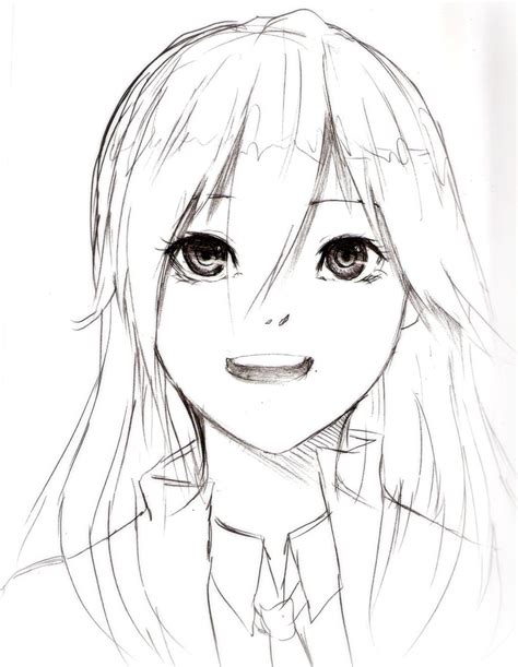 sketch drawing  beautiful girl