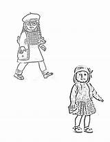 Coloring Pages American Girl Doll sketch template