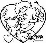 Boop Betty Coloring Pages Dog Heart Wecoloringpage sketch template