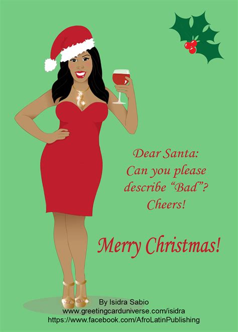 Funny Christmas Card Gorgeous Sassy And Curvy Black African American