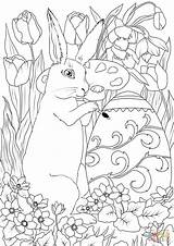 Coloring Easter Rabbit Pages Decorating Egg Bunny Printable Supercoloring Colouring Sheets Drawing Choose Board Book Adult Super Pokemon sketch template