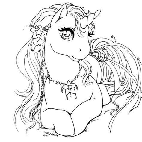 simple chibi unicorn coloring pages  printable coloring pages