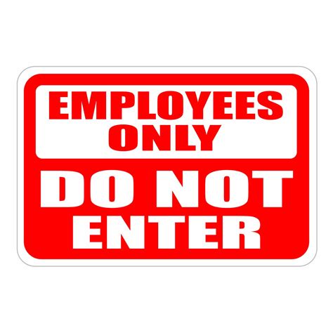 enter staff  sign printable