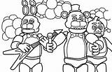 Coloring Pages Fnaf Chica Freddy Nights Five Getdrawings sketch template