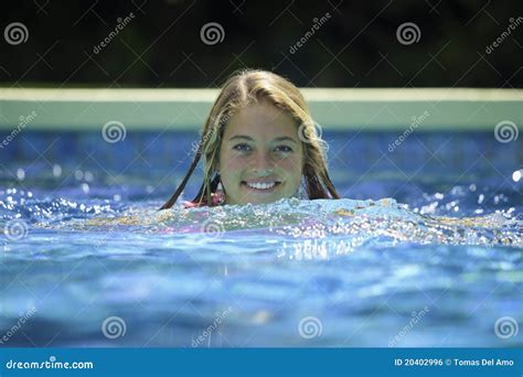 teenage girl swimming stock photo image  teenager