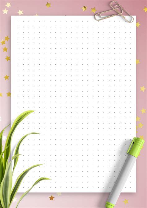 dot grid paper printable templates  bullet journaling
