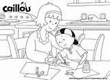 Caillou Coloring Pages Colouring Family Activities Choose Board Cards Sheets Fun sketch template