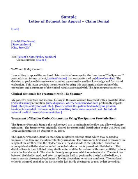 sample letter  appeal  reconsideration insurance claims color
