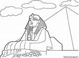 Monumentos Mundo Dibujos Egipto Sphinx Laminas sketch template