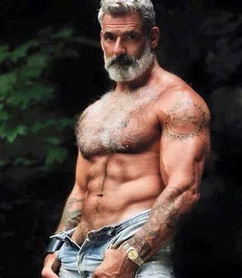 Hairy muscular guys