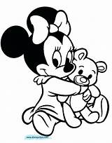 Mouse Minnie Coloring Pages Baby Printable Colouring Mickey Drawing sketch template