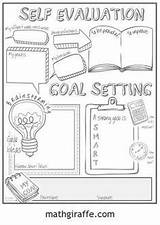 Goal Setting School Middle Students Student Goals Sheet Doodle Mathgiraffe Self Settings Activities Note Worksheet Smart Evaluation Math Target Classroom sketch template