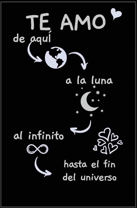 te amo de aqui  la luna al infinito hasta el fin del universo frasespw