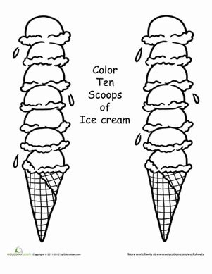 scoop ice cream coloring page sheyleenhehn