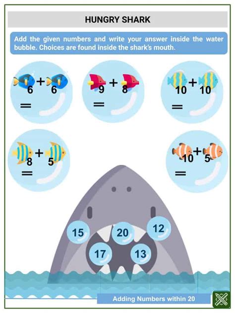 adding numbers   st grade math worksheets save water math