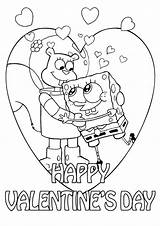 Coloring Valentines Valentine Pages Spongebob Disney Happy Kids Sheets Printable Sandy Color Cdde Print Mickey Mouse Princess Colouring Frozen Bob sketch template