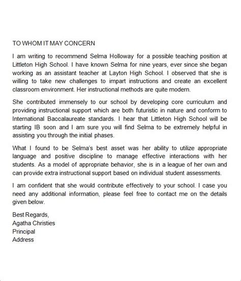 letters  recommendation  teacher teacher letter