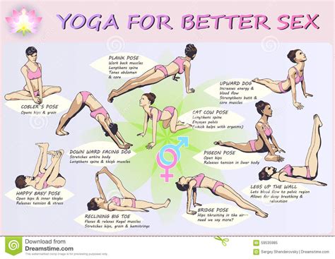 yoga for better sex stock vector illustration of longevity 59535985