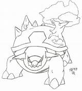 Torterra Pokemon sketch template