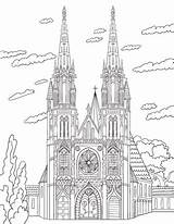 Coloring Cathedral Pages Adult Coloringgarden Printable Drawing Template St Colouring Architecture Color Louis Book House Sheets Sketches Adults Pencil Pen sketch template