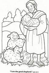 Shepherd Good Coloring Am Jesus John Pages Sheep Lost Wordpress Parable Kids Children Bible sketch template