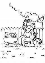 Garfield Coloring Pages Coloringpages1001 Colorear Color Cartoon sketch template