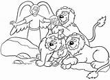 Leones Foso Fosa Imagui Daniele Lions Cristianas Profeta Bibles Cova Animado sketch template