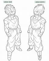 Gohan Coloring Ssj2 Pages Mystic Lineart Drawing Teen Naruttebayo67 Print Drawings Deviantart Template Getcolorings sketch template