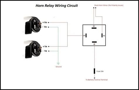 volt horn relay wiring diagram  wiring