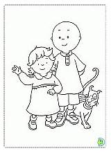 Coloring Caillou Pages Dinokids sketch template