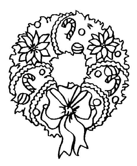christmas wreath  objects printable coloring pages