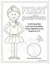 Coloring Ballet Pages Dance Position Kids Printable 1st Positions Ballerina Sheet Colouring Color First Sheets Class Second Feet Toddler Dancer sketch template