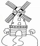 Coloring Windmill Windmills Park Color Pages Stress sketch template