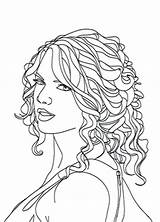 Coloring Pages Hair Curly Swift Taylor Getdrawings Unique Color Getcolorings Drawing Luna sketch template