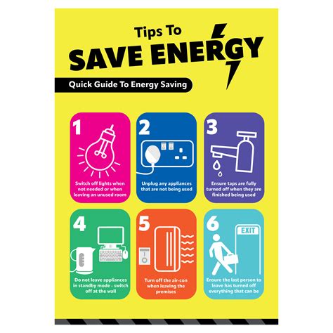 tips  save energy poster ecocentric