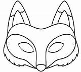 Fox Mask Printable Coloring Masks Animal Pages Templates Boyama Maske Masque Sayfaları Coloriage Animaux Wolf sketch template