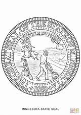 Minnesota Seal Coloring State Pages Printable Drawing Categories sketch template