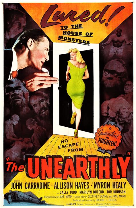 the unearthly 1957 b movie horror movie posters movie posters vintage