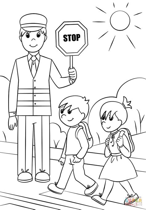 zebra crossing  colouring pages