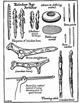 Spear Atlatl Paleolithic Thrower Primitivo Mesolithic Paleolítico Primitive Età Renne Lanzas Lanzador sketch template
