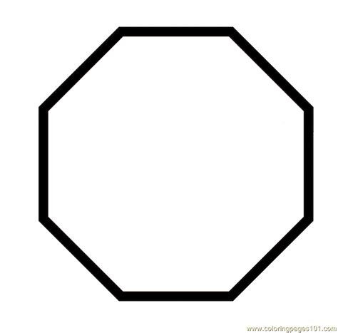 coloring pages octagon shape education shapes  printable