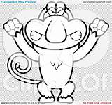 Monkey Proboscis Coloring Angry Outlined Designlooter Clipart Cartoon Vector  Has 1024px 38kb 1080 sketch template