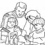 Family Coloring Pages Kids Print Coloringkids sketch template